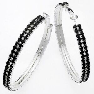 Austrian Crystal Hoop Earrings 